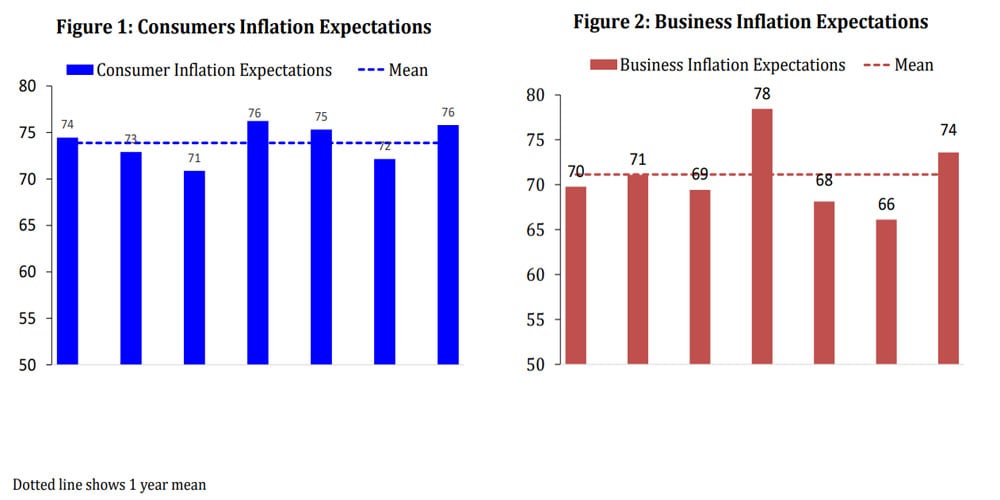 Consumer and business inflation expectations. — Arif Habib Limited