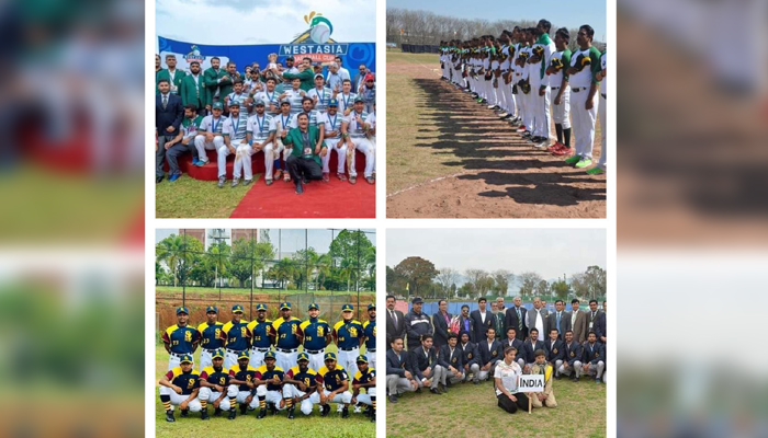 A collage of some of the teams participating in the West Asia Cup. — Twitter/@pakbaseball