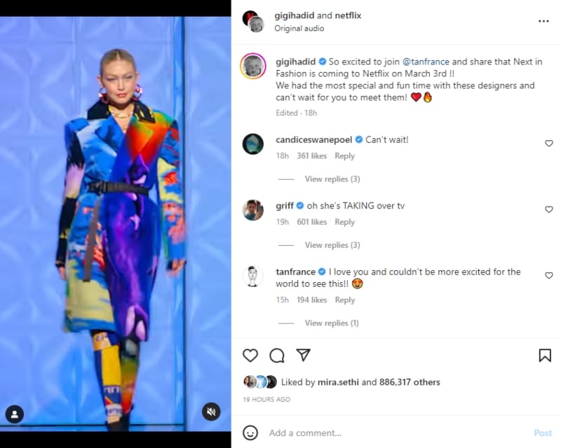Gigi Hadid joins Tan France on season 2 of Netflix’s ‘Next in Fashion’