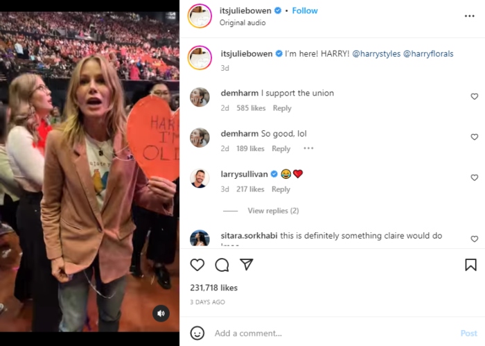 ‘Modern Family’ star Julie Bowen hits on Harry Styles, sparks criticism