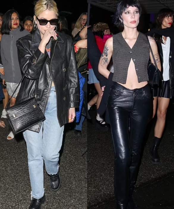 Halsey and Ashley Benson spotted in chic looks as they attend Harry Styles final LA show