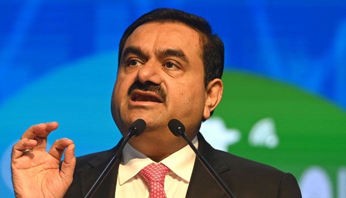 Chairperson of Indian conglomerate Adani Group, Gautam Adani, speaks at the World Congress of Accountants in Mumbai. — AFP/File