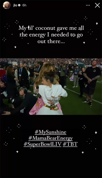Jennifer Lopez gushes over child Emme for support in Super Bowl Halftime show