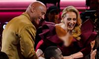 Adele meets Dwayne ‘The Rock’ Johnson for the first time at the 2023 Grammys