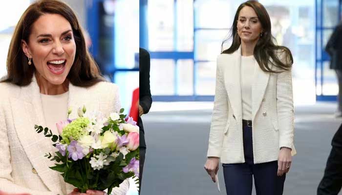 Kate Middleton puts her grace on display as she makes a surprise visit to Landau Forte in Derby