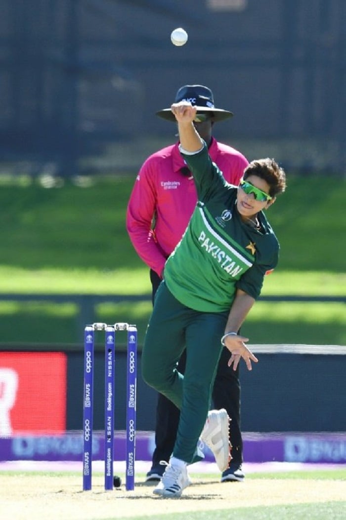 Pakistans Nida Dar is five wickets away from becoming the leading wickettaker in womens T20I cricket. — AFP