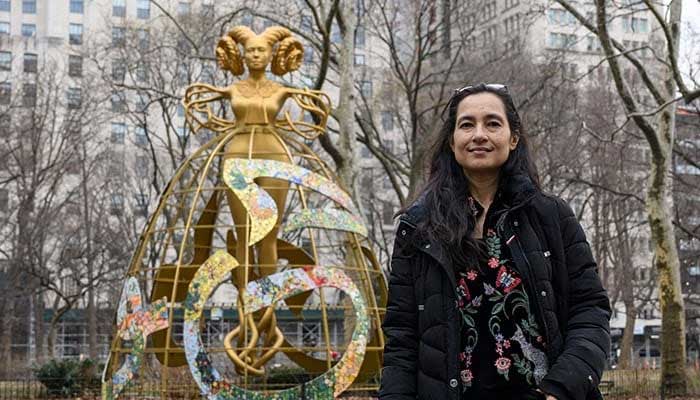 An Afternoon in the Park With Shahzia Sikander's Golden Monuments