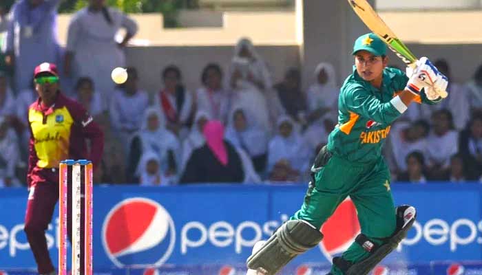 Pakistani women all-rounder Nida Dar in action during a match with the West Indies Womens cricket team. — Twitter/@TheRealPCB/File