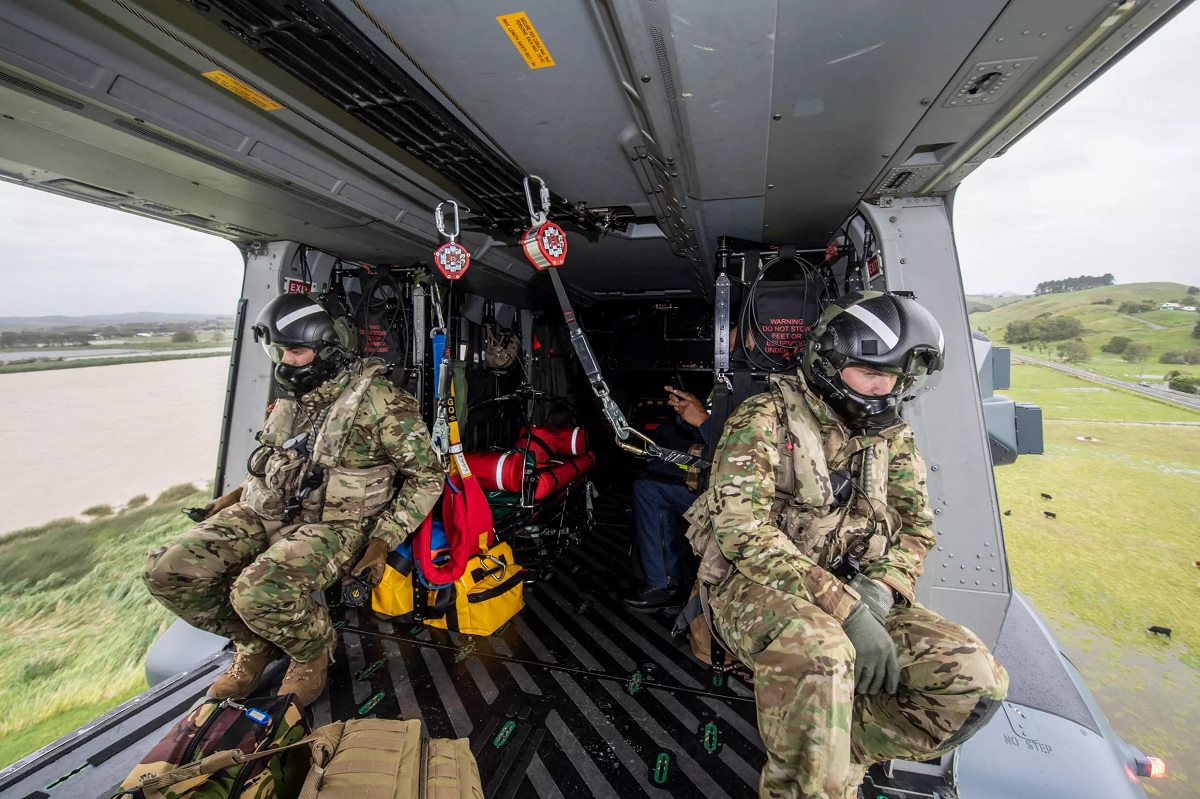 New Zealand has deployed gunships and helicopters to deliver water, food and fuel to cities cut off by Cyclone Gabrielle.— AFP