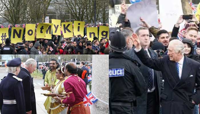 King Charles booed by anti-monarchy protesters in Milton Keynes: Not our King