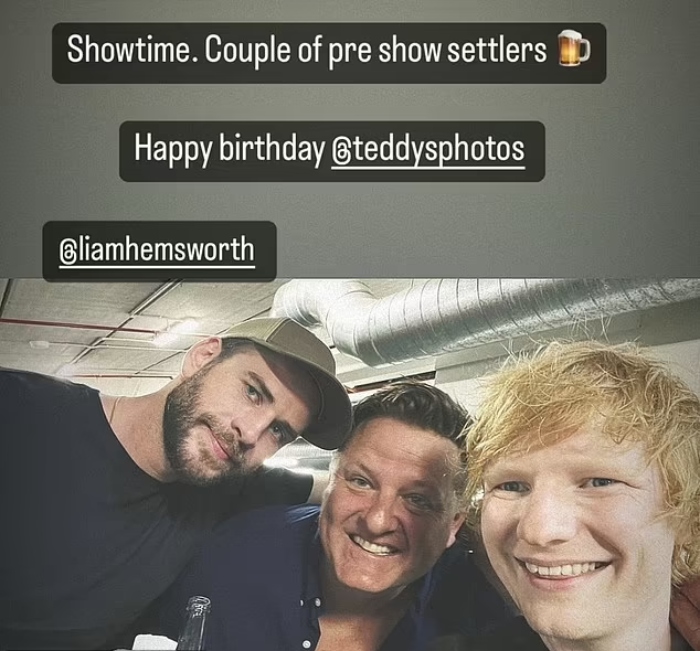 Ed Sheeran celebrates 32nd birthday during World tour in Australia with pal Liam Hemsworth