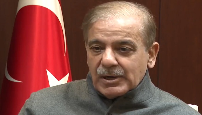 Prime Minister Shehbaz Sharif gives an interview to Anadolu Agency. — Screengrab/ Twitter/@anadoluagency