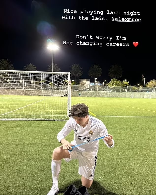 Brooklyn Beckham takes to football field for friendly match, Nicola Peltz cheers on him