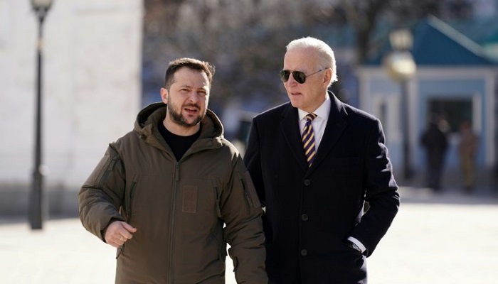 US President Joe Biden made a surprise trip to Kyiv on Monday ahead of the first anniversary of Russias invasion of Ukraine. — AFP