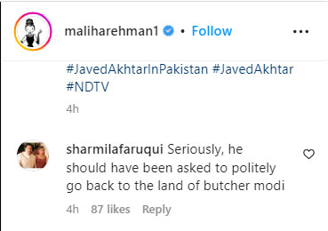 ‘Go back to land of butcher Modi’, Pakistani politician tells Javed Akhtar