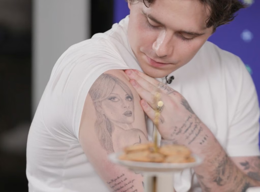 Brooklyn Beckham Unveils Massive New Tattoo Portrait of Wife Nicola Peltz