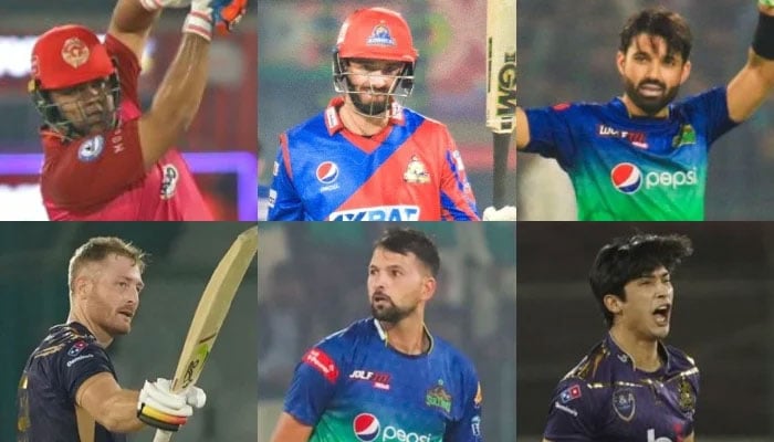 Collage of players with most notable performances during the eighth season of Pakistan Super League. — PSL/File
