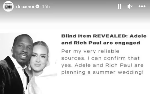 Adele gets enaged to Rich Paul two years after confirming relationship