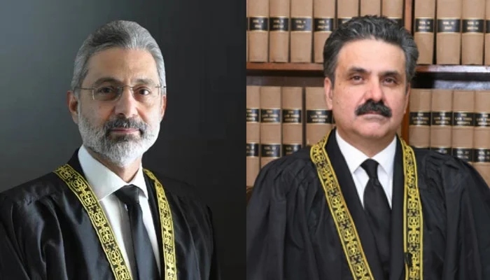 Supreme Court Justice Qazi Faez Isa and Justice Yahya Afridi. — Supreme Court of Pakistan website
