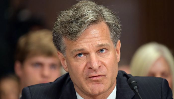 Christopher Wray on Capitol Hill on July 12, 2017, in Washington, DC. — AFP