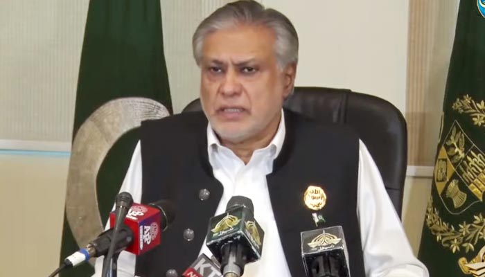 Federal Minister for Finance and Revenue Ishaq Dar. — YouTube Screengrab via PTV News