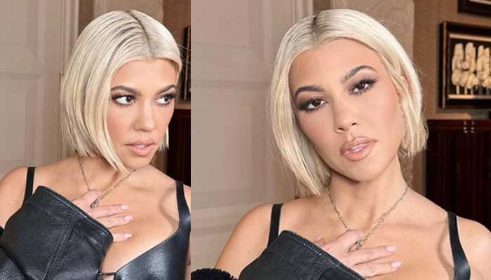 Kourtney Kardashian Oozes Oomph As She Debuts Platinum Blonde Bob
