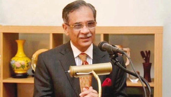 Former chief justice of the Supreme Court Saqib Nisar. — APP/File