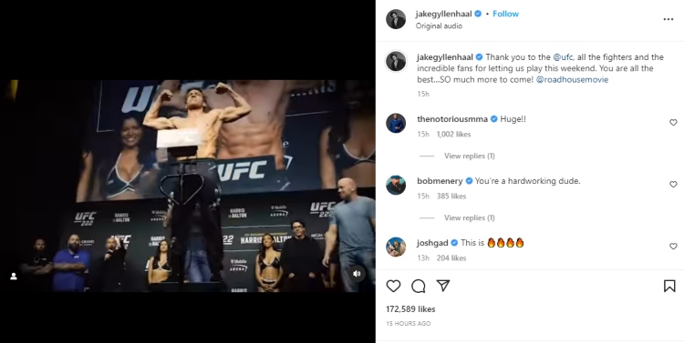 Jake Gyllenhaal expresses gratitude to UFC after shooting live fight scenes for ‘Road House’
