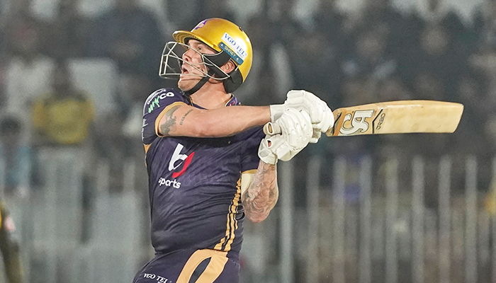 Quetta Gladiators Jason Roy in action during the 25th match of the eighth edition of the Pakistan Super League (PSL) on March 8, 2023. — PSL