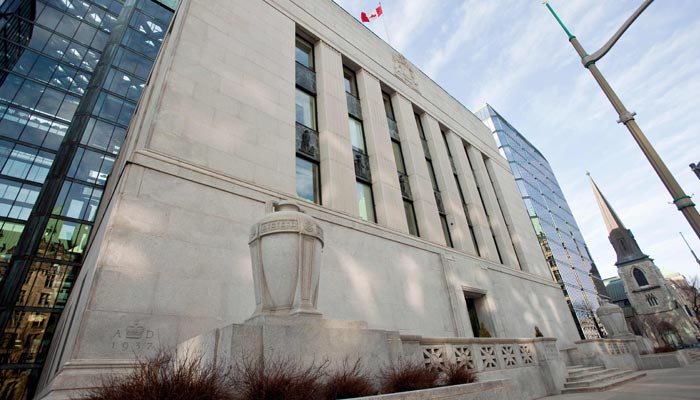 In this file photo taken on April 12, 2011, the Bank of Canada building in Ottawa. — AFP