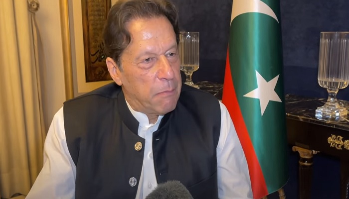 Former prime minister Imran Khan gives an interview to BBC — Screengrab/ YouTube/ BBC News