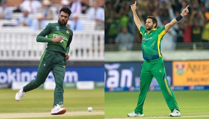 Muhammad Amir (left) and Shahid Afridi to play in the tournament. — AFP/File