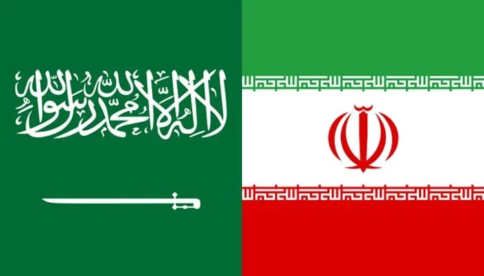(L to R) The flags of Saudi Arabia and Iran. — Wikipedia/File