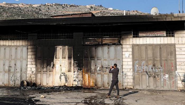Israeli settlers torched homes and other properties owned by Palestinians. — Twitter/AFP