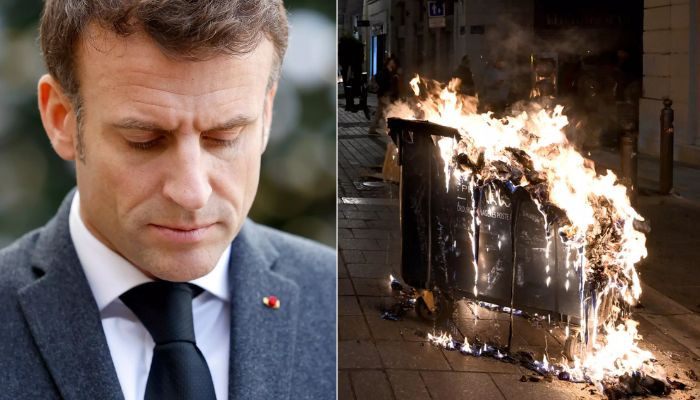 Emmanuel Macron, Fransa emeklilik yasasını zorladıktan sonrasında öfkeyle karşı karşıya