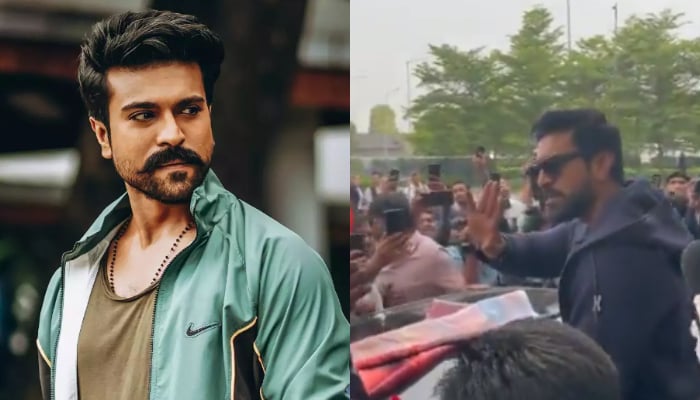 Fans flood Delhi airport as RRR actor Ram Charan returns to India after attending Oscars