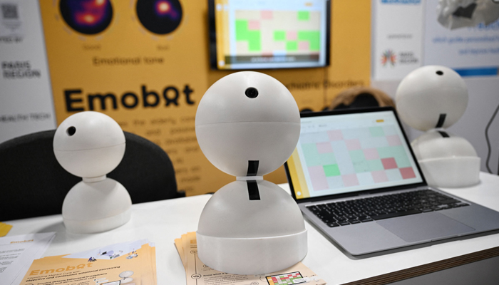 The Emobot at the French tech start-ups booth at CES 2023 in Las Vegas, Nevada. — AFP/File