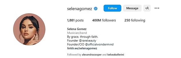 Selena Gomez hits milestone with 400 million Instagram followers amid Hailey Bieber feud