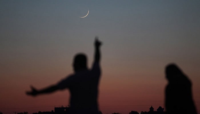A file photo representing the moon on the first of Ramadan. — AFP/File