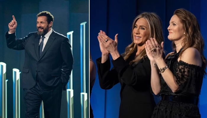 Adam Sandler receives Mark Twain Prize, Jennifer Aniston and Drew Barrymore praise the actor