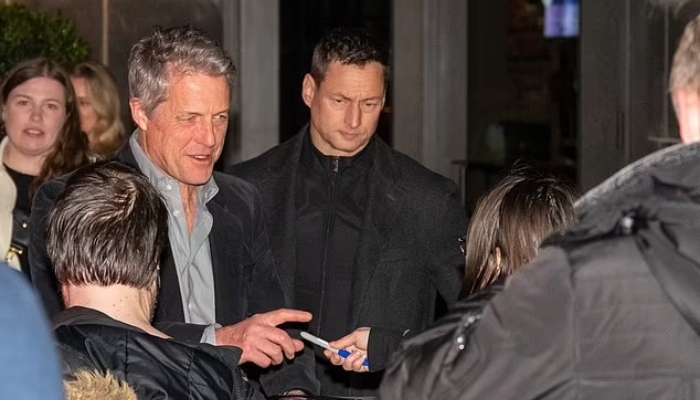 Dungeons & Dragons costars Hugh Grant and Chris Pine head out for dinner in Berlin