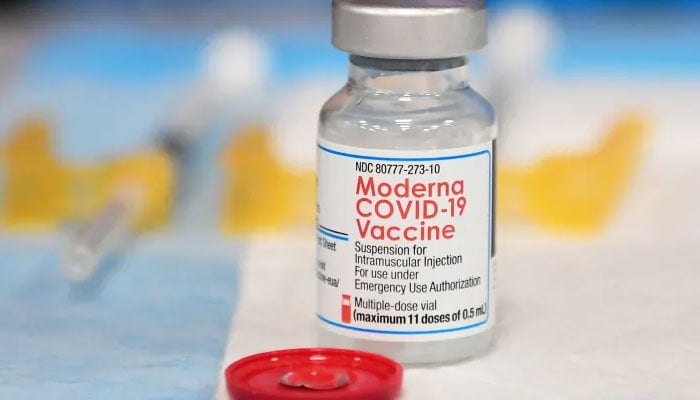 A vial of the Modernas COVID-19 vaccine. AFP/File