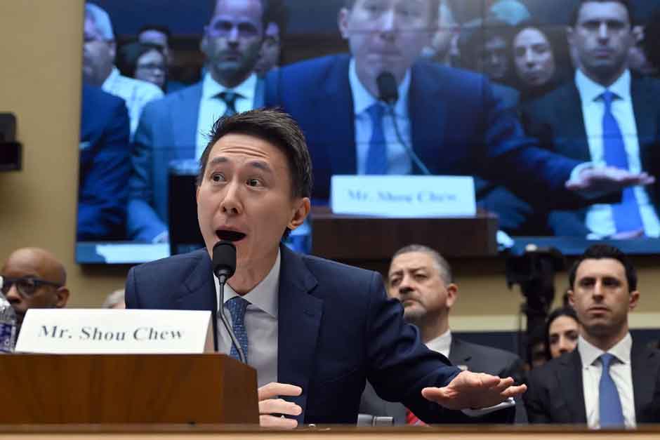 TikTok CEO Shou Zi Chew testifies before the House Energy and Commerce Committee on Capitol Hill, March 23, 2023, in Washington, DC. — AFP