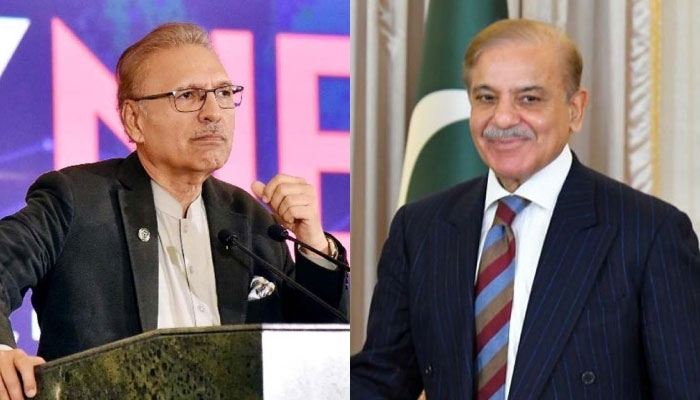 File photos of President Arif Alvi (left) and Prime Minister Shehbaz Sharif. — Online/ PPI