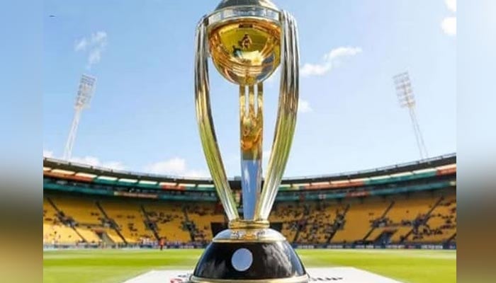 An undated image of ICC World Cup trophy. — ICC/File
