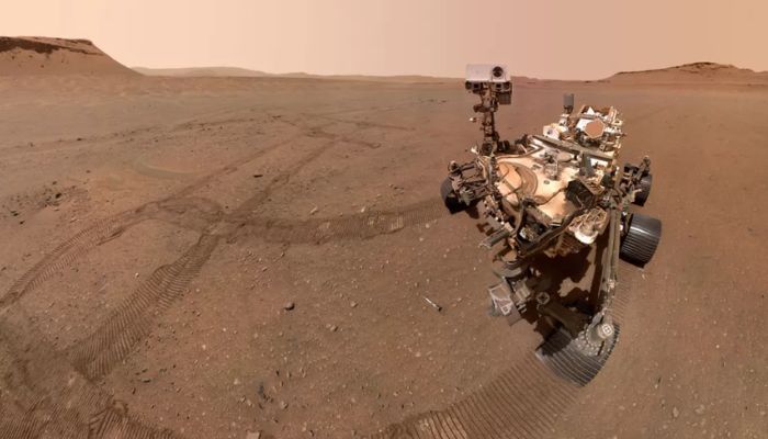 NASAs Perseverance rover captured this selfie on the floor of Mars Jezero Crater.— NASA