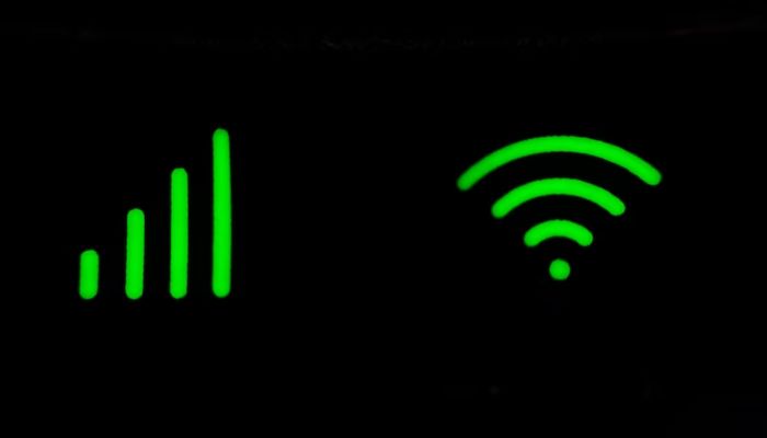 The image shows the icon of wifi/internet connection.— Unsplash