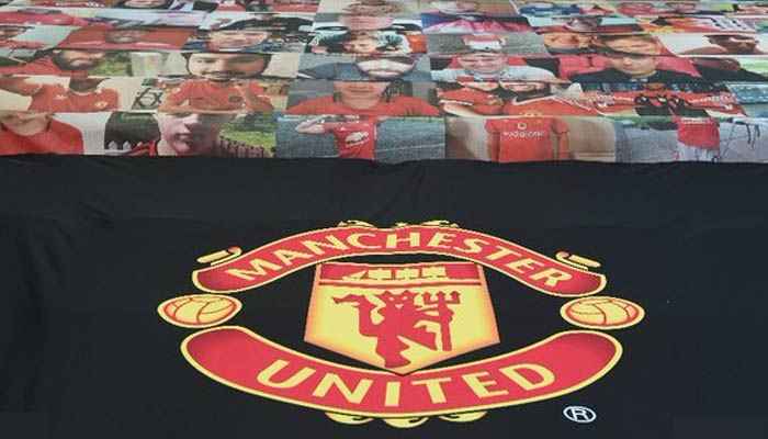Banner of Manchester United. — Twitter/AFP