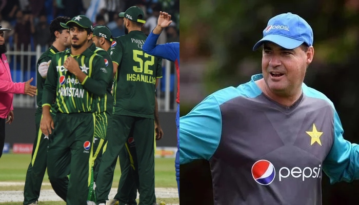A combo of pictures showing Pakistani cricketers during match against Afghanistan and former Pakistani coach Mickey Arthur. — Twitter/@ACBofficials/AFP