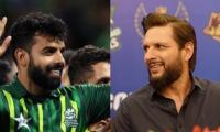 Shahid Afridi reacts to Shadab Khan's 100 T20I wickets